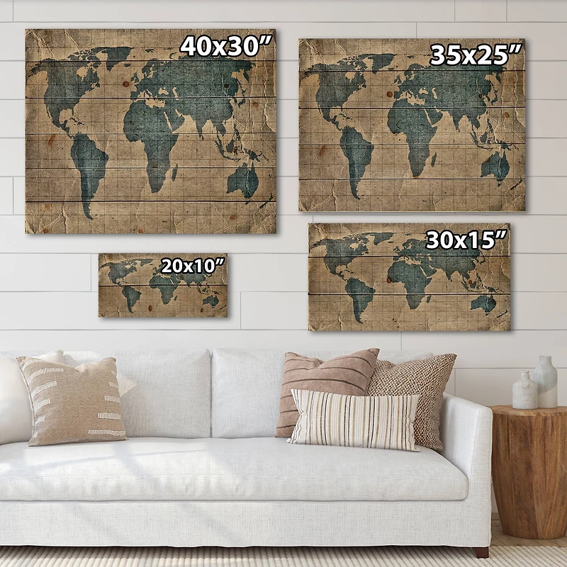 Designart - Ancient Map of The World I