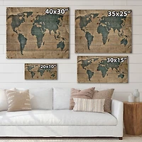 Designart - Ancient Map of The World I