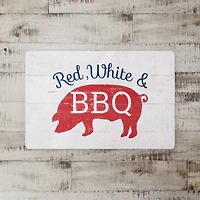 Red, White & BBQ Floor Mat