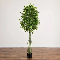 6.5ft. UV Resistant Artificial Ficus Tree (Indoor/Outdoor)
