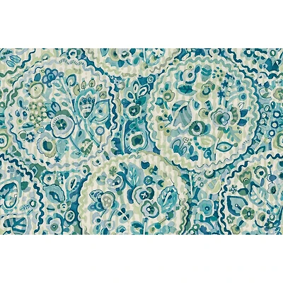 Caroline et Bettina Teal Camille Peel & Stick Wallpaper