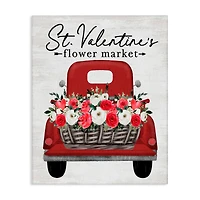 Stupell Industries St. Valentine's Flower Market Truck Canvas Wall Art