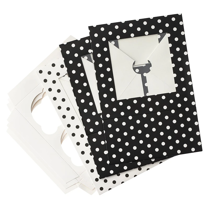 Black & White Polka Dot Cupcake Boxes by Celebrate It®