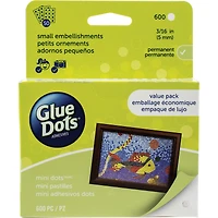 Glue Dots .1875" Mini Dot Sheets Value Pack-600 Clear Dots