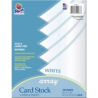 Pacon® 8.5" x 11" Classic White Pastel Card Stock, 2 Packs of 100