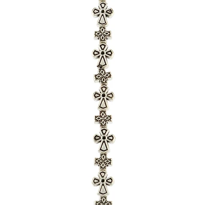 Antique Silver Metal Cross Mix Beads by Bead Landing™