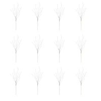 Silver Flocked Tinsel Branch, 12ct.