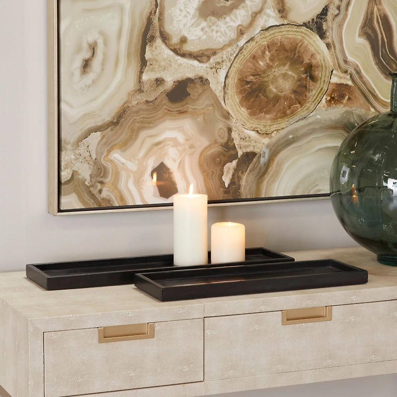 CosmoLiving by Cosmopolitan Marble Tray Set