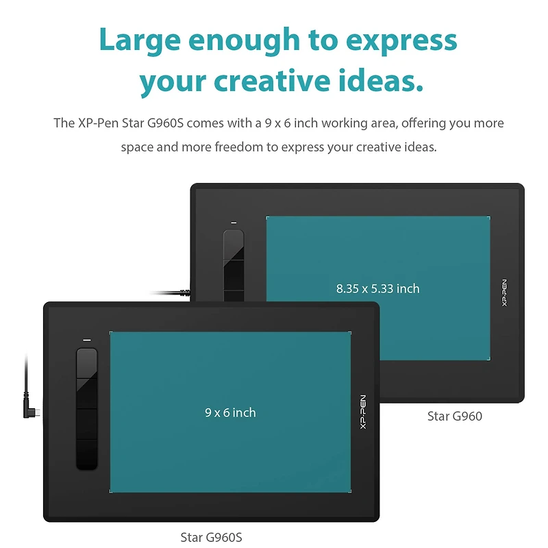 XPPen 9" x 6″ Star G960S Graphics Drawing Tablet