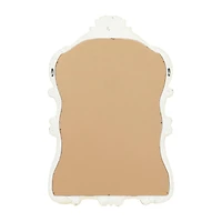 Cream Vintage Wood Wall Mirror, 39" x 25"