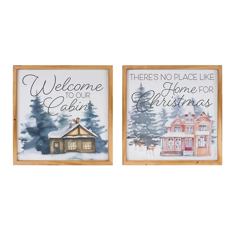Welcome Home Holiday Wall Art Set