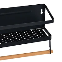 Household Essentials 12" Metal Spice Rack with Paper Towel Holder
