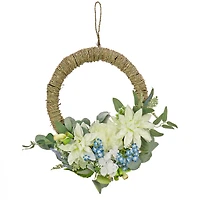 20" Dahlia, Peony, & Hydrangea Hoop Wreath