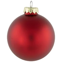 72ct. 2 Finish Red Glass Ball Ornaments