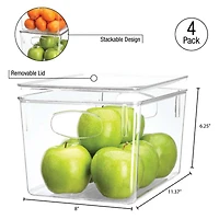 Sorbus Clear Storage Bins with Lids