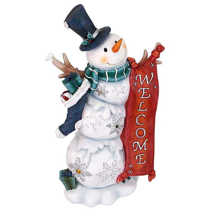 Design Toscano 17" Avalanche the Welcome Snowman Statue