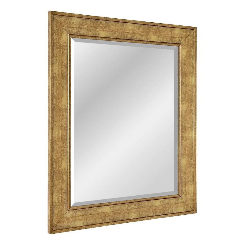 Head West Antique Gold Rectangular Framed Wall Vanity Mirror - 35" x 29"