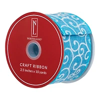 2.5" x 10yd. Swirl Spring Craft Wired Ribbon