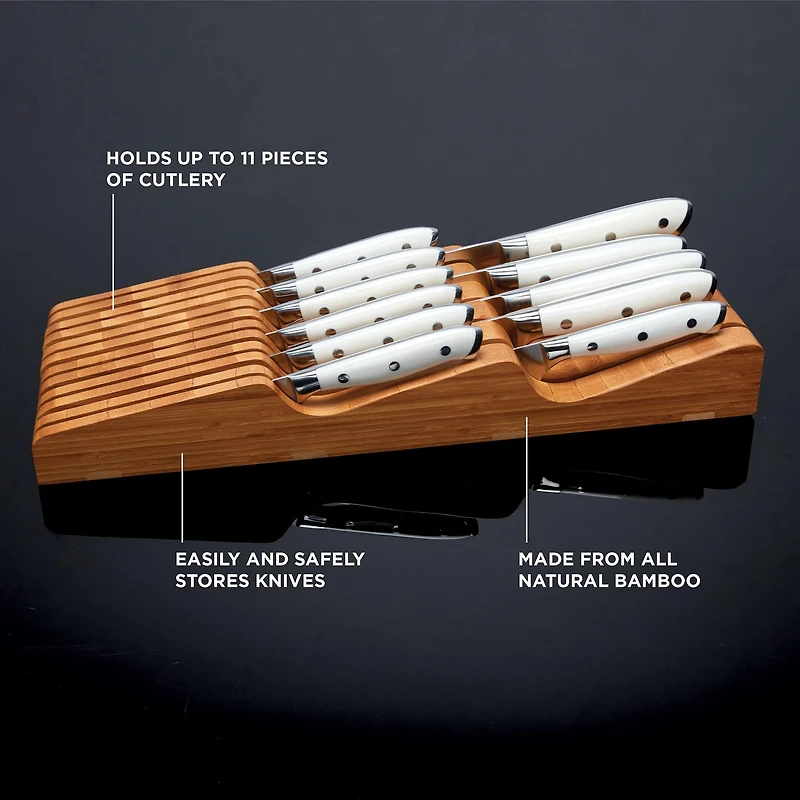Sabatier 11-Slot Bamboo In-Drawer Knife Organizer