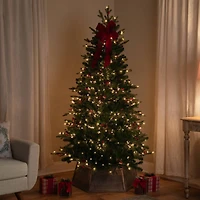 7.5ft. Pre-Lit Real Touch™ Mixed Noble Spruce Artificial Christmas Tree, Clear Lights