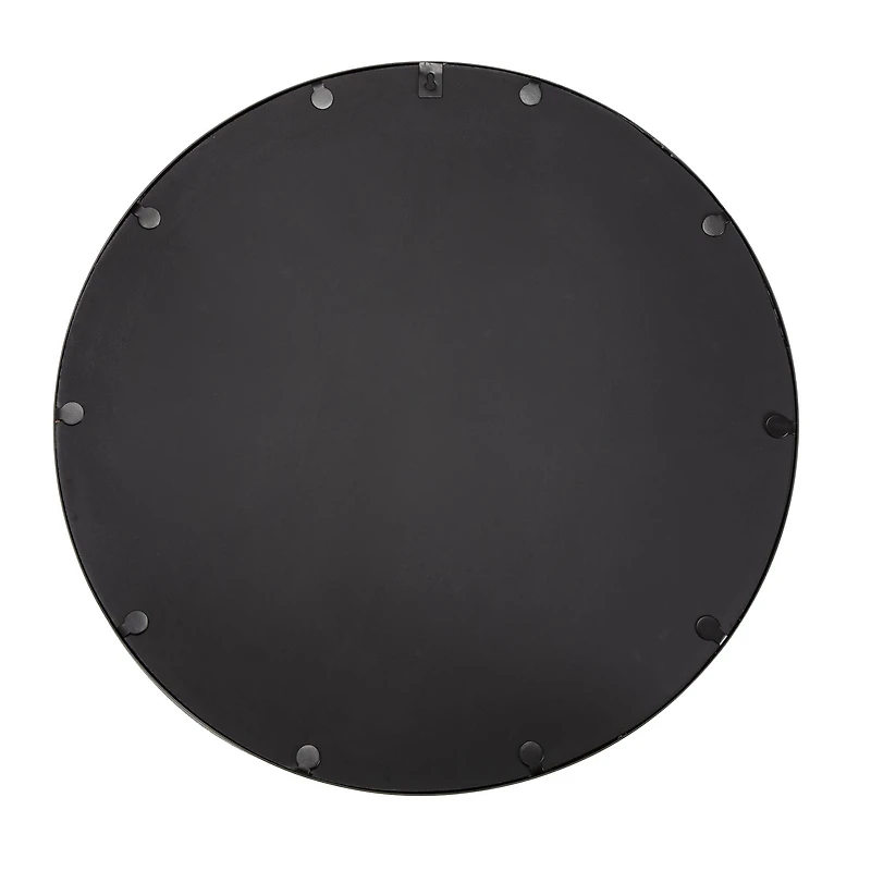 Habitat Adelina 30" Black Circular Wall Mirror