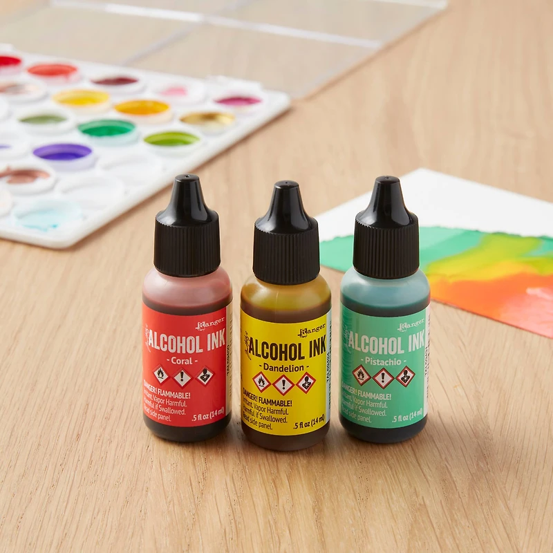 6 Packs: 3 ct. (18 total) Ranger Tim Holtz® Alcohol Ink Kit, Key West