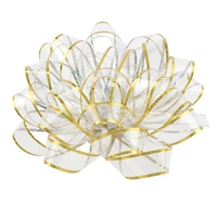 12 Pack: 6" Clear & Gold Trim Gift Bow by Celebrate It™