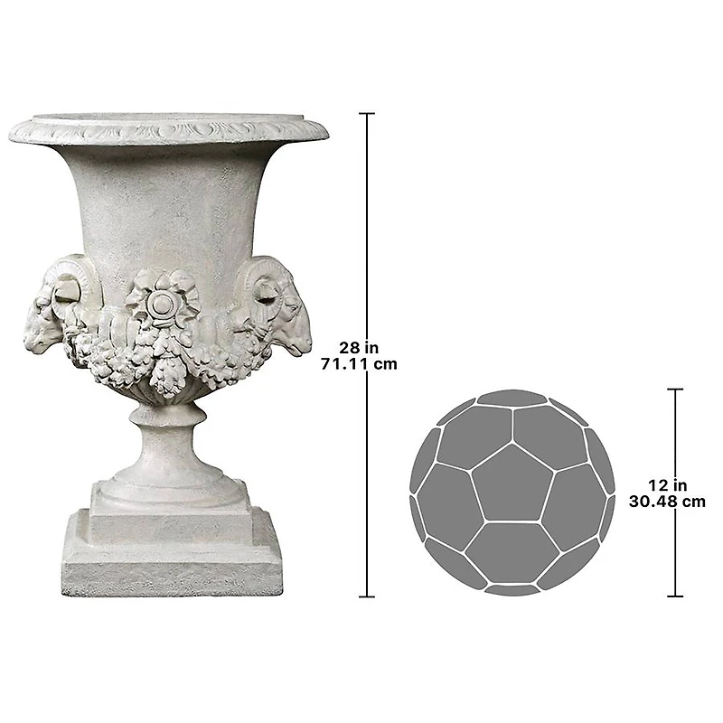 Design Toscano® 28" Hermes Ram's Head Garden Urn
