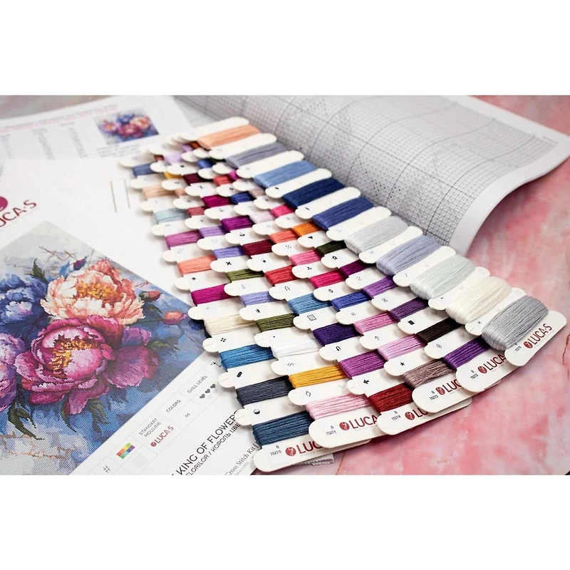 Luca-S The King of Flowers Counted Cross Stitch Kit