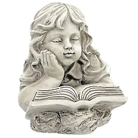 Design Toscano 8" Backyard Scholar Little Girl Reading Garden Statue