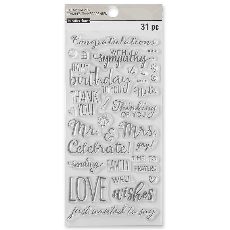 Phrases Clear Stamps by Recollections™