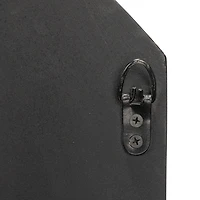 Hello Honey® Black Hexagonal Carved Wood Framed Wall Mirror