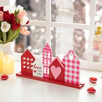 Glitzhome® 16" Valentine's House Wooden Table Decor