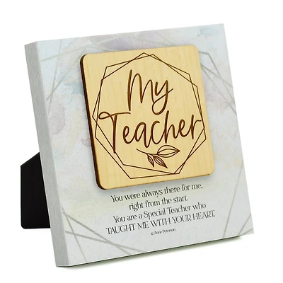 My Teacher Meadow Wood Plaque