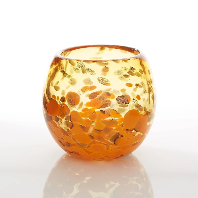4" Orange Bowl Vase