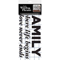 Leisure Arts® Vinyl Family Is Where Life Begins Black Wall Decal