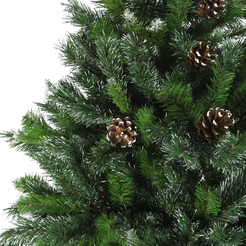 7ft. Unlit Full Snowy Delta Pine Artificial Christmas Tree