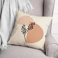 Geometric Floral 18" x 18" Throw Pillow