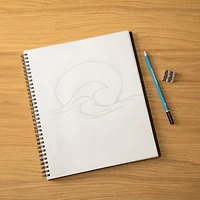 Black Hard Cover Drawing Pad by Artist's Loft™, 8.5" x 11"