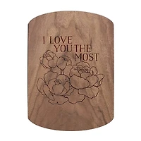 11" x 8" I Love You the Most Walnut Oval Cutting Board