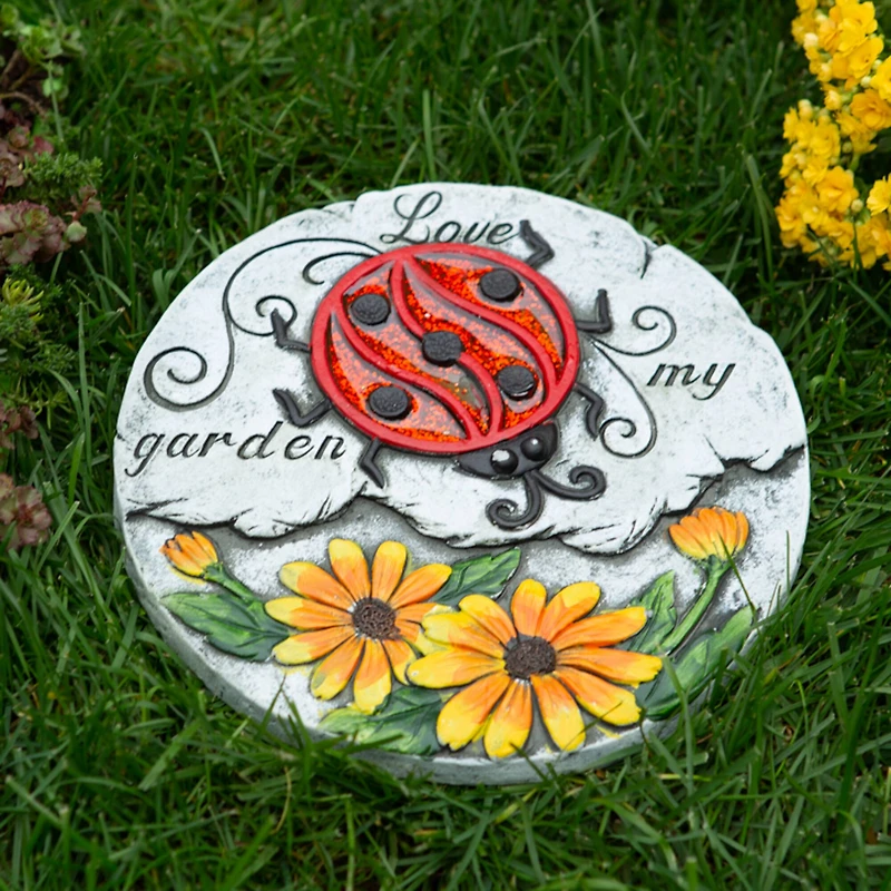 Sunflower Lady Bug Garden Stepping Stone