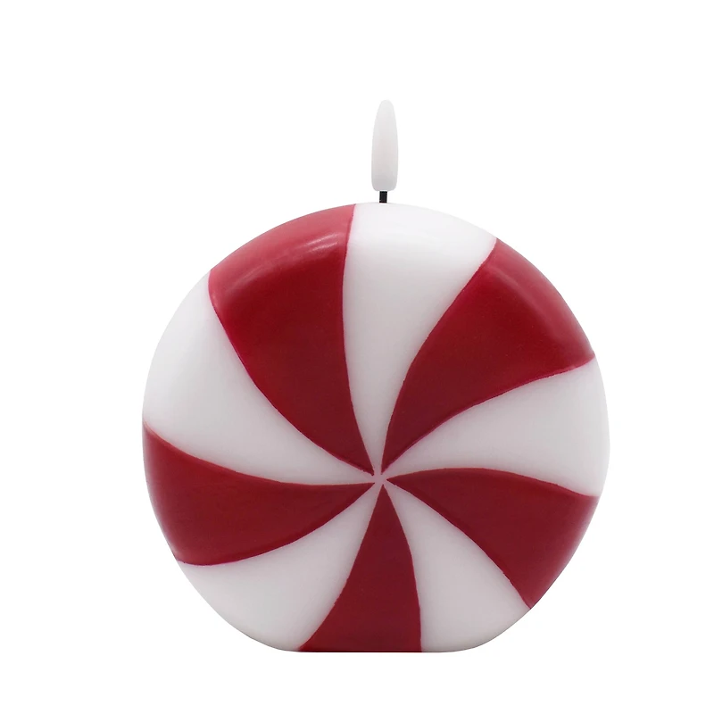 Round Peppermint LED Wax Candle by Ashland®