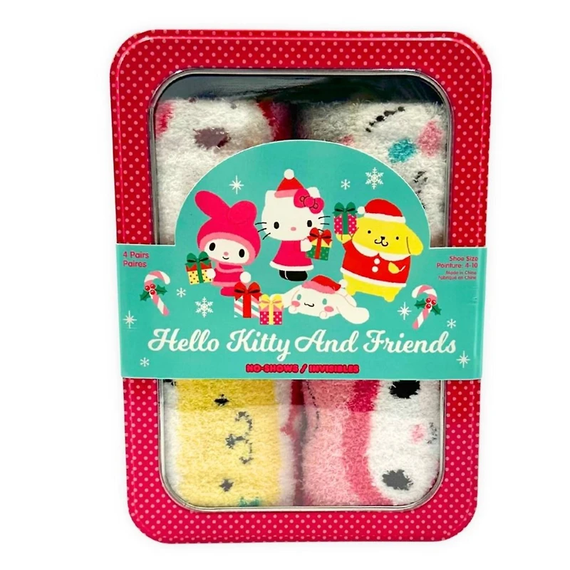 Hello Kitty® 4 Pack Cozy Socks in Christmas Gift Tin