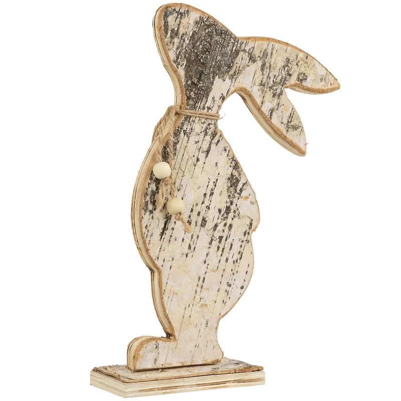 12" Rustic Wooden Rabbit Silhouette Easter Accent