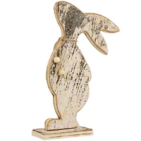 12" Rustic Wooden Rabbit Silhouette Easter Accent