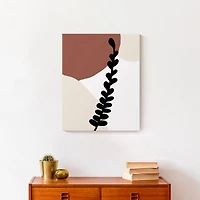 Solid Floral Abstract 16" x 20" Canvas Wall Art