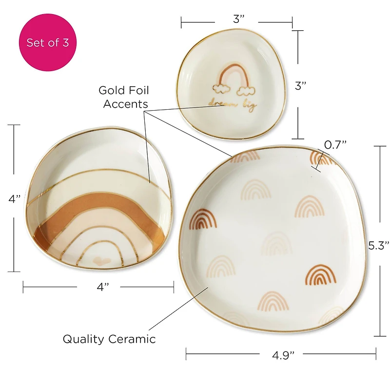 Kate Aspen Boho Rainbow Trinket Dish Set