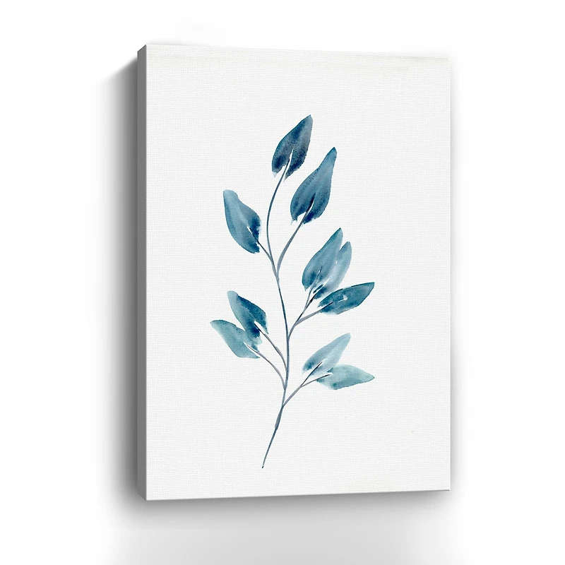 Farmhouse Leaves Blue II Canvas Giclee