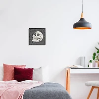 Stupell Industries Crystal Eyes Skull Goth Roses Framed Giclee Art