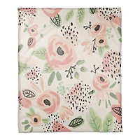 Blush Flowers Fleece Blanket
